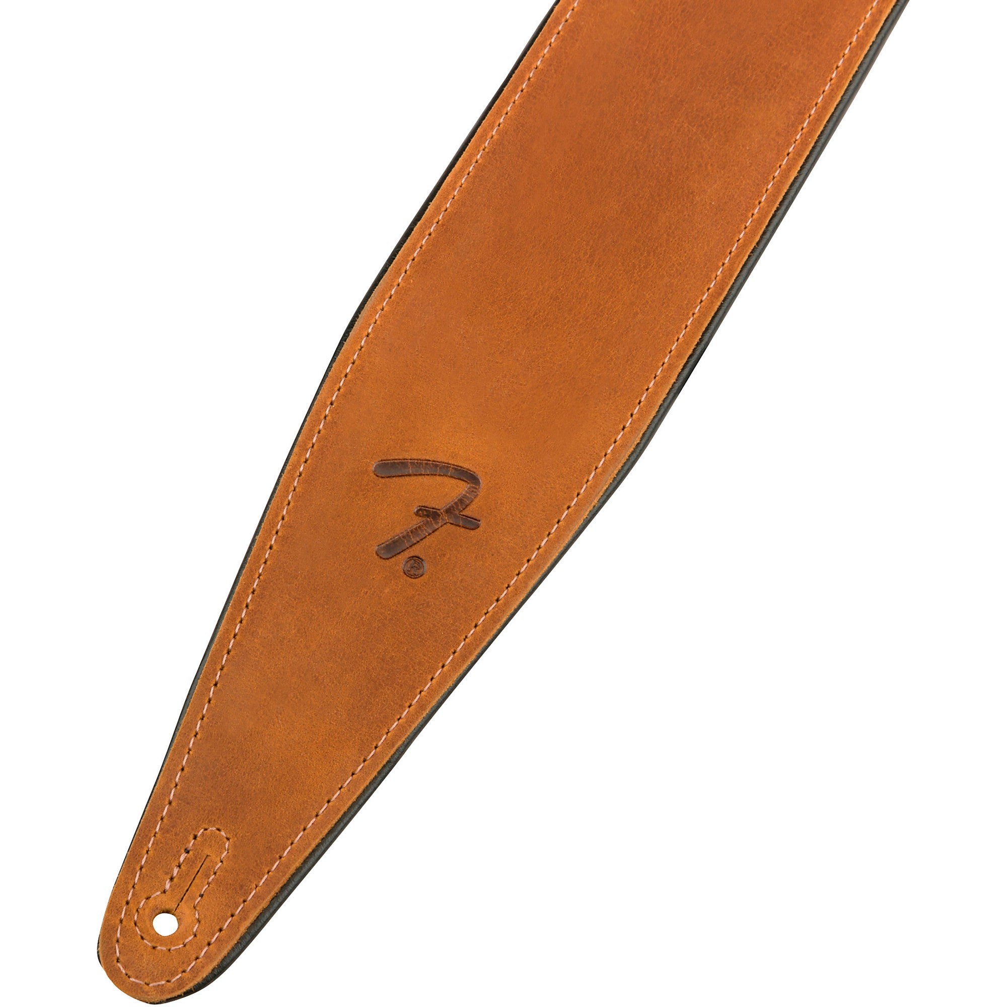 Fender Right Height Leather Guitar Strap Cognac 2.5 in.