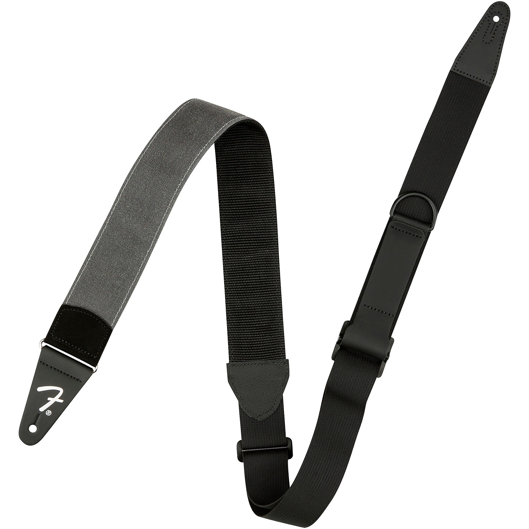 Fender Right Height Canvas Limited-Edition Guitar Strap Charcoal Gray 2 in.
