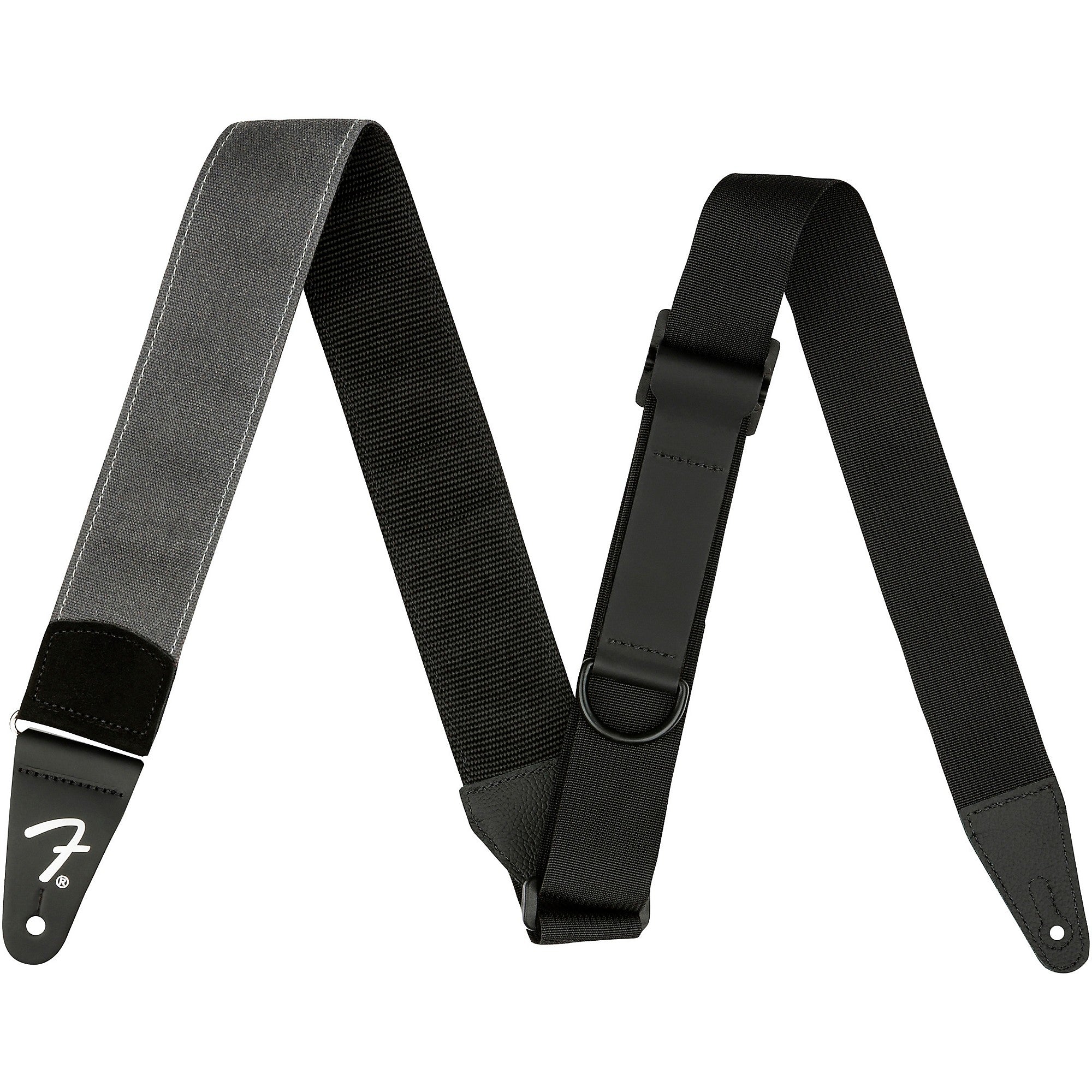 Fender Right Height Canvas Limited-Edition Guitar Strap Charcoal Gray 2 in.