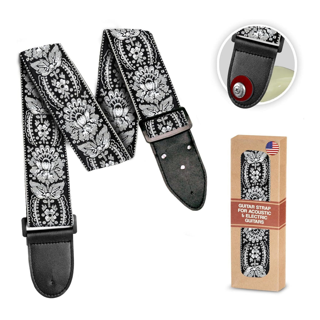 LW Essentials® Basic Woven / Embroidered Jacquard Guitar Strap