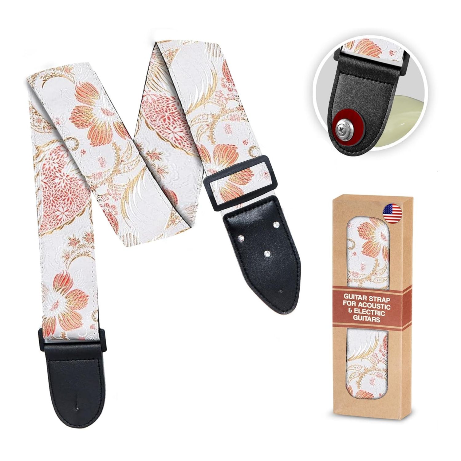 LW Essentials® Basic Woven / Embroidered Jacquard Guitar Strap