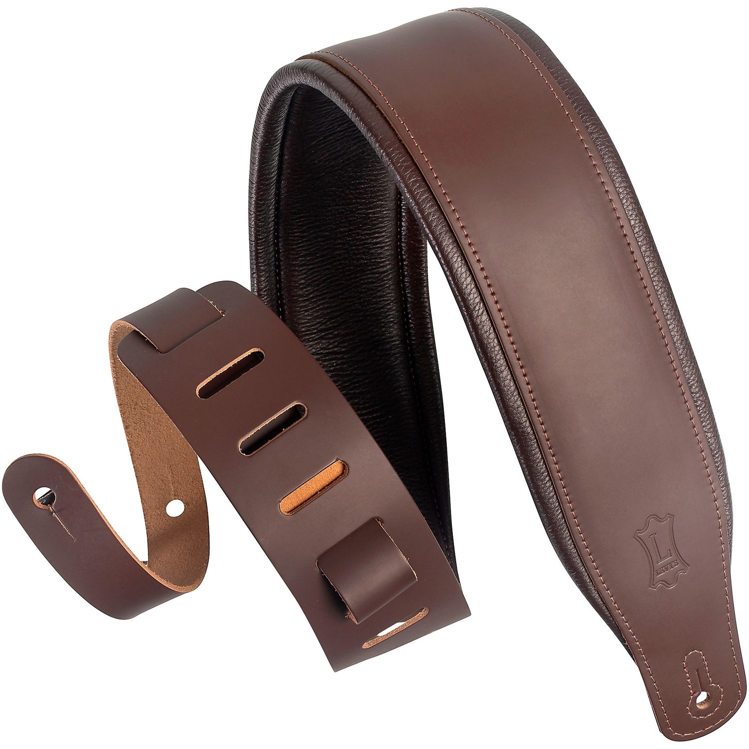 Levy's M26PD 3-inch Wide Top Grain Leather Guitar Strap