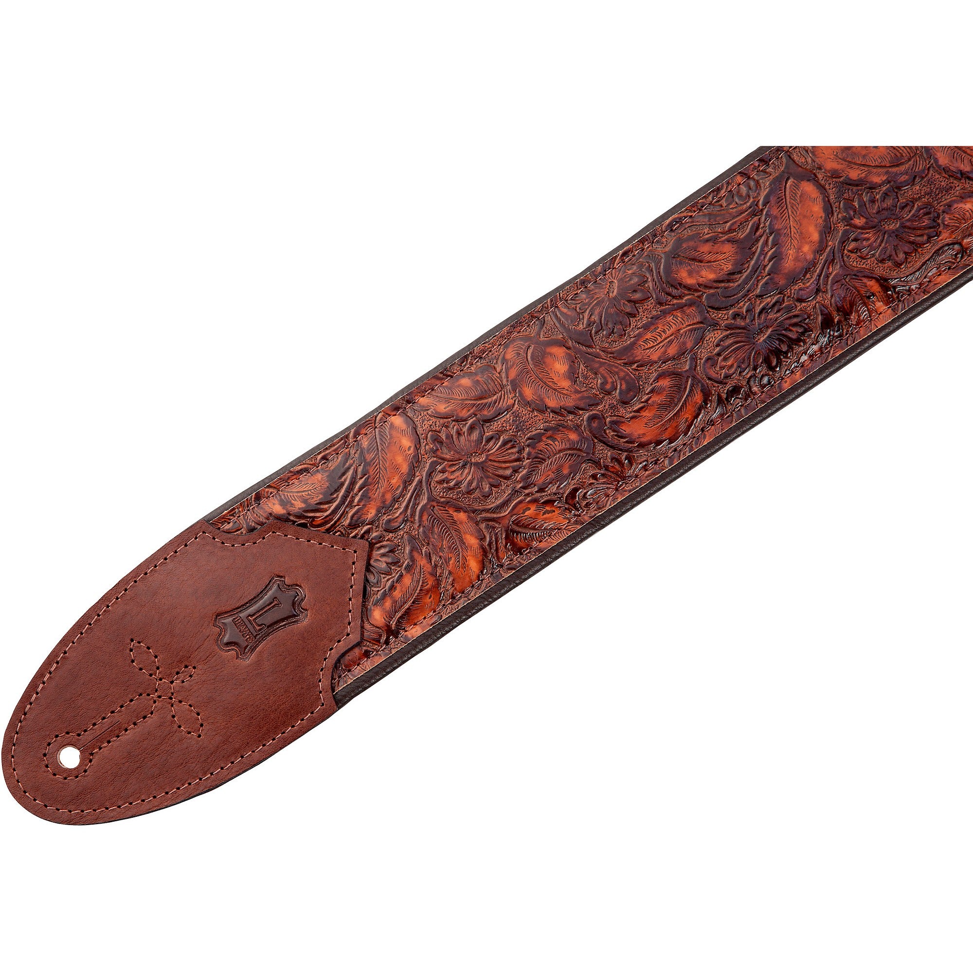 Levy's M4WP-006 3-inch Embossed Leather Guitar Strap