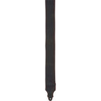 Franklin Strap 3-inch Black Leather Guitar Strap with Red Stitching