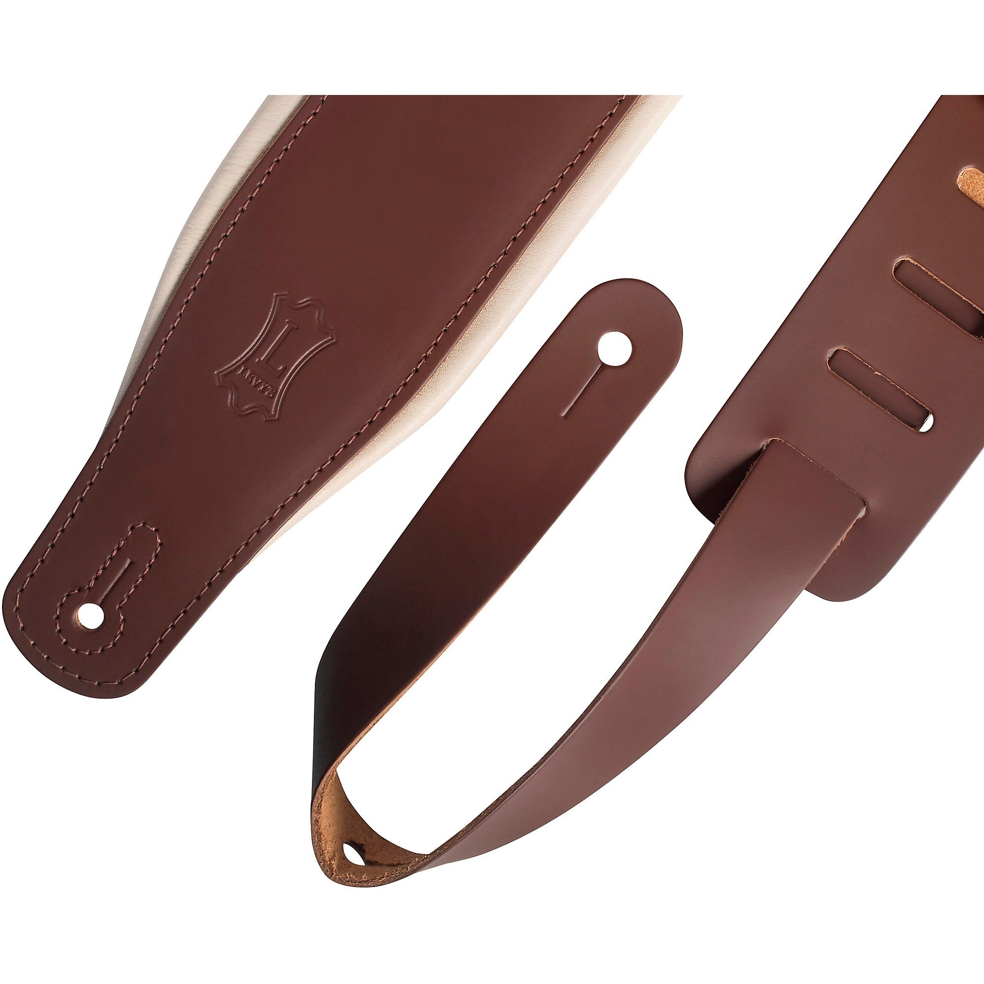 Levy's M26PD 3-inch Wide Top Grain Leather Guitar Strap
