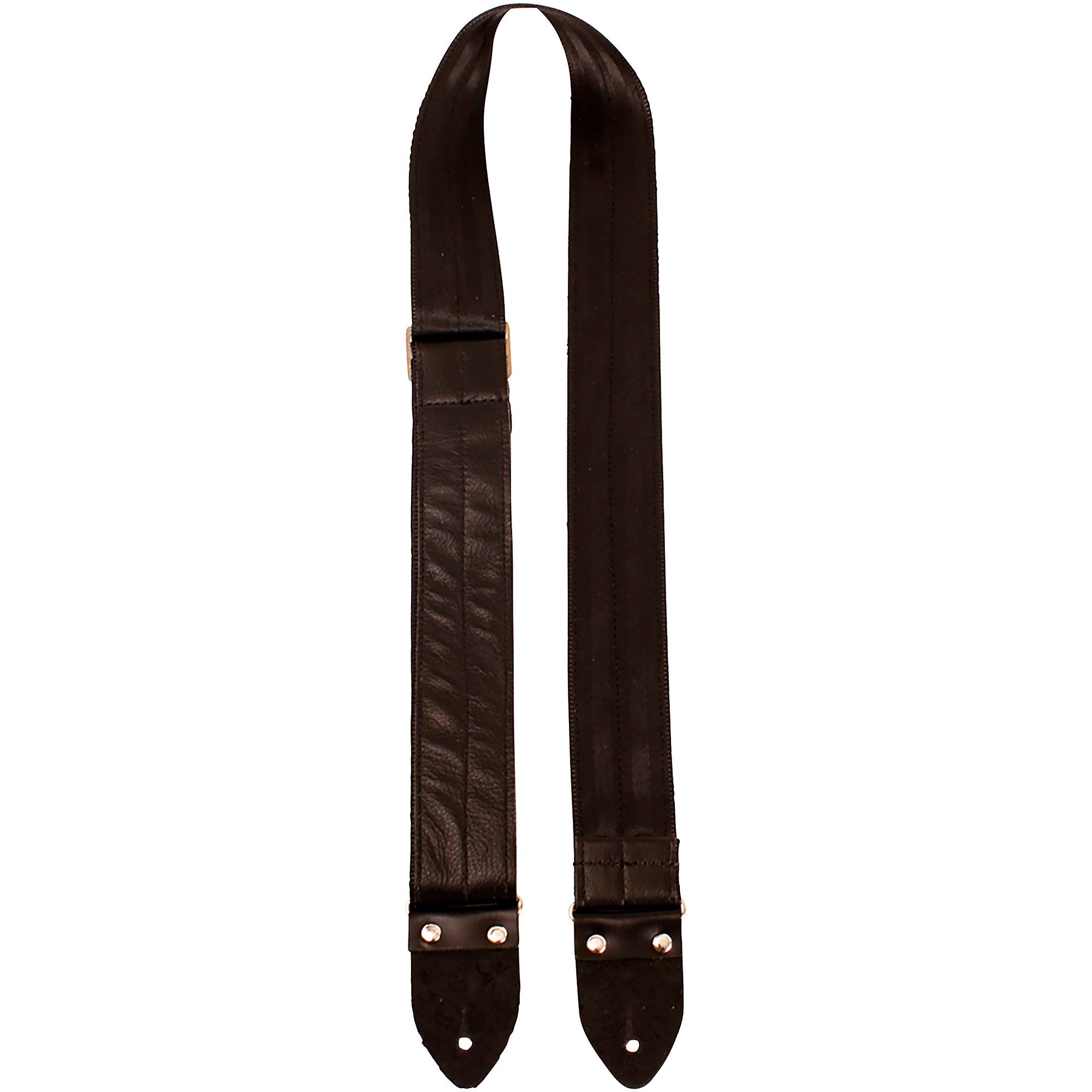 Perri's 2-inch Leather & Seatbelt Guitar Strap - Black Black/Black 39 to 58 in.
