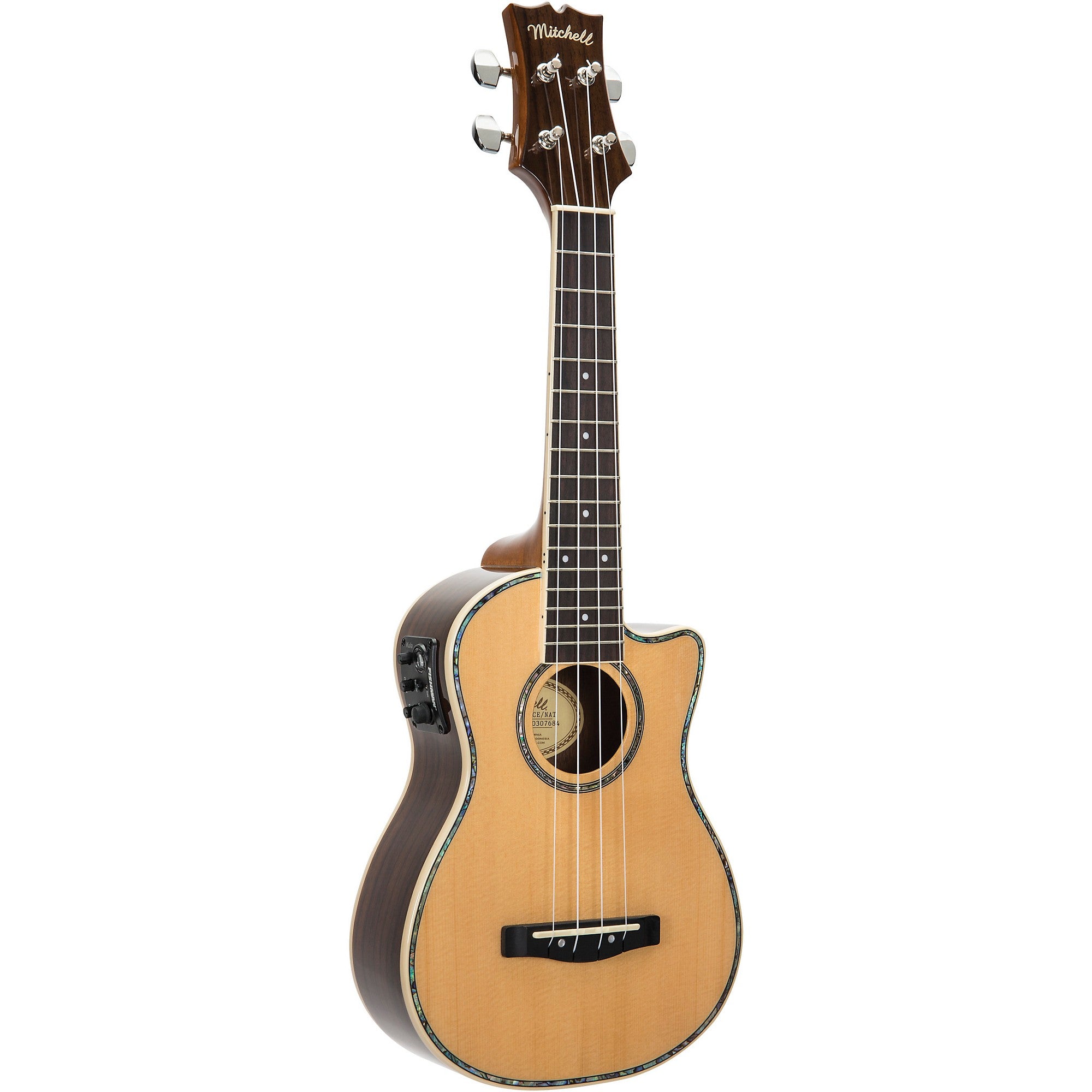 Mitchell MU70CE Cutaway Acoustic-Electric Concert Ukulele Natural