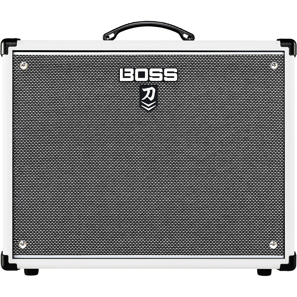 BOSS Limited-Edition Katana KTN-100 MkII 100W 1x12 Gray Grille Cloth Guitar Combo Amplifier White