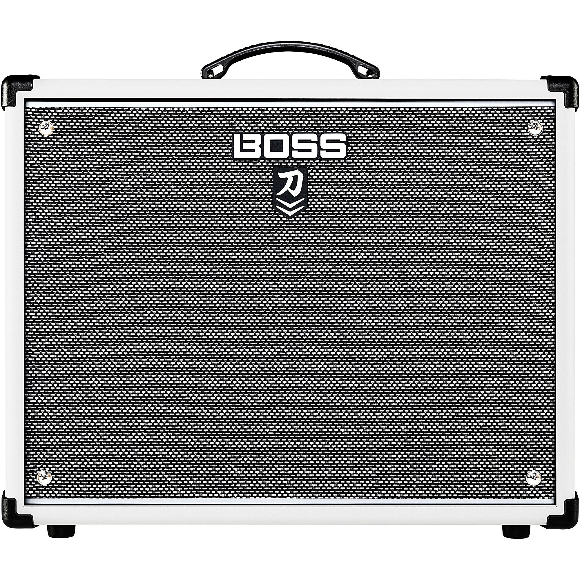 BOSS Limited-Edition Katana KTN-100 MkII 100W 1x12 Gray Grille Cloth Guitar Combo Amplifier White