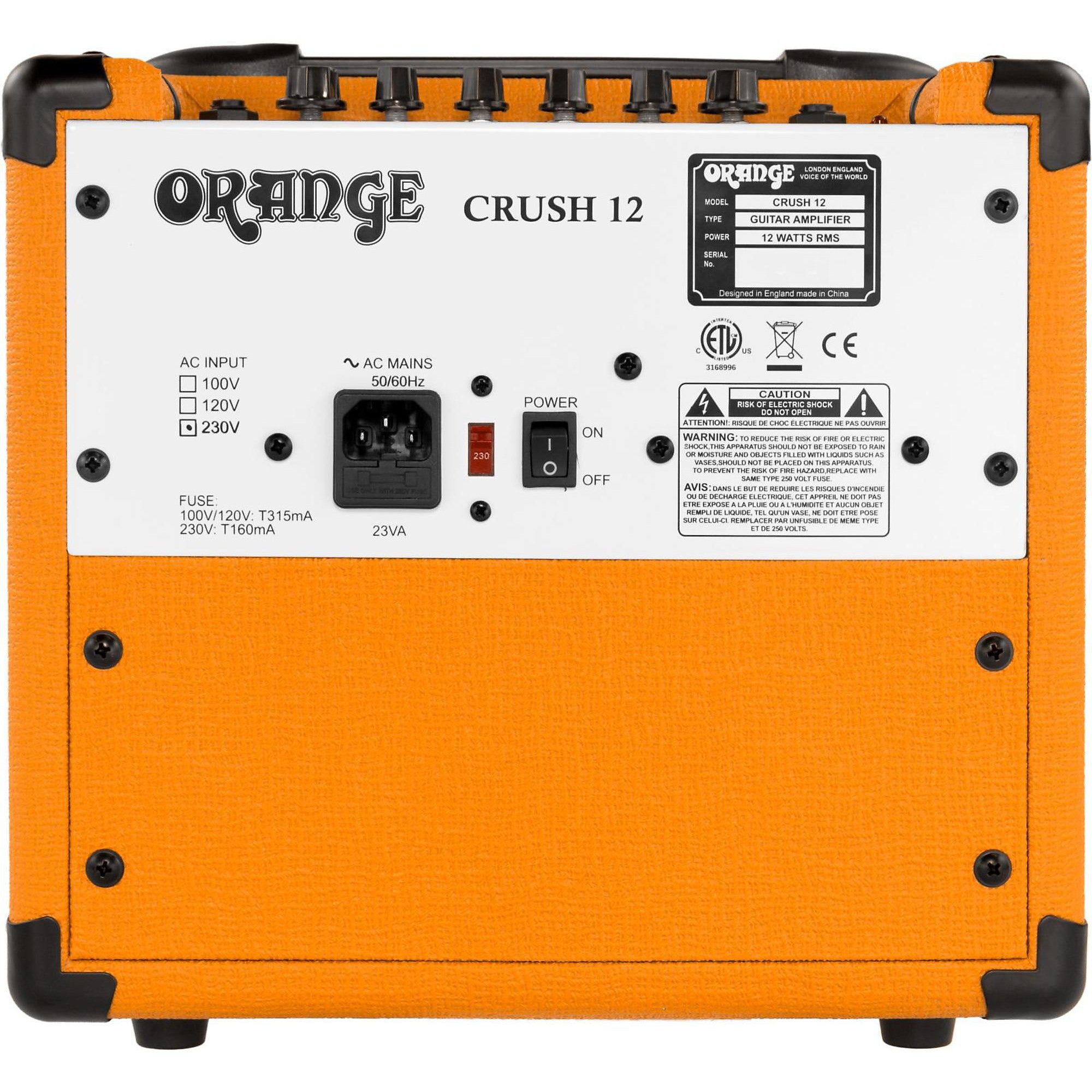 Orange Amplifiers Crush12 12W 1x6 Guitar Combo Amp