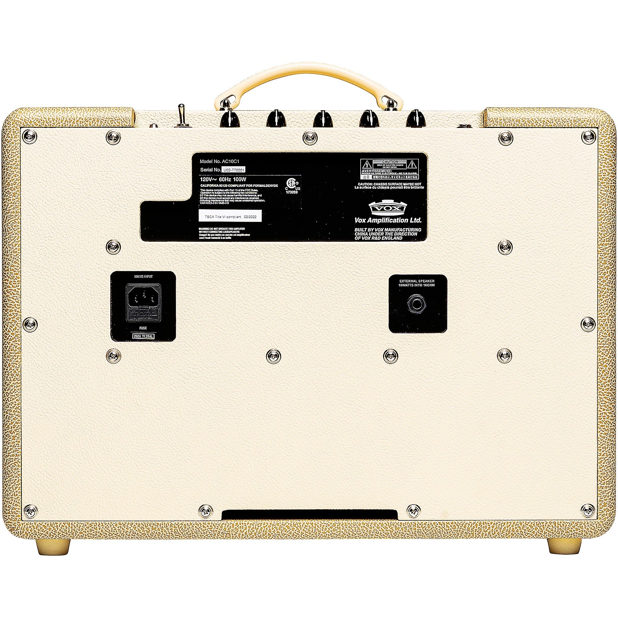 VOX Limited-Edition AC10C1 10W 1x10 Creamback Combo Guitar Amp Tan on Tan