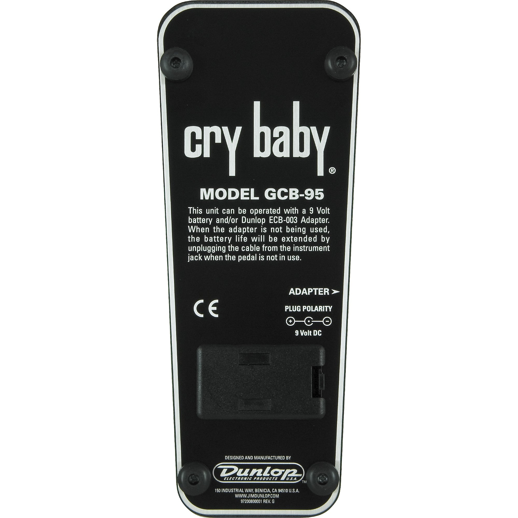 Dunlop Original Cry Baby Wah Effects Pedal