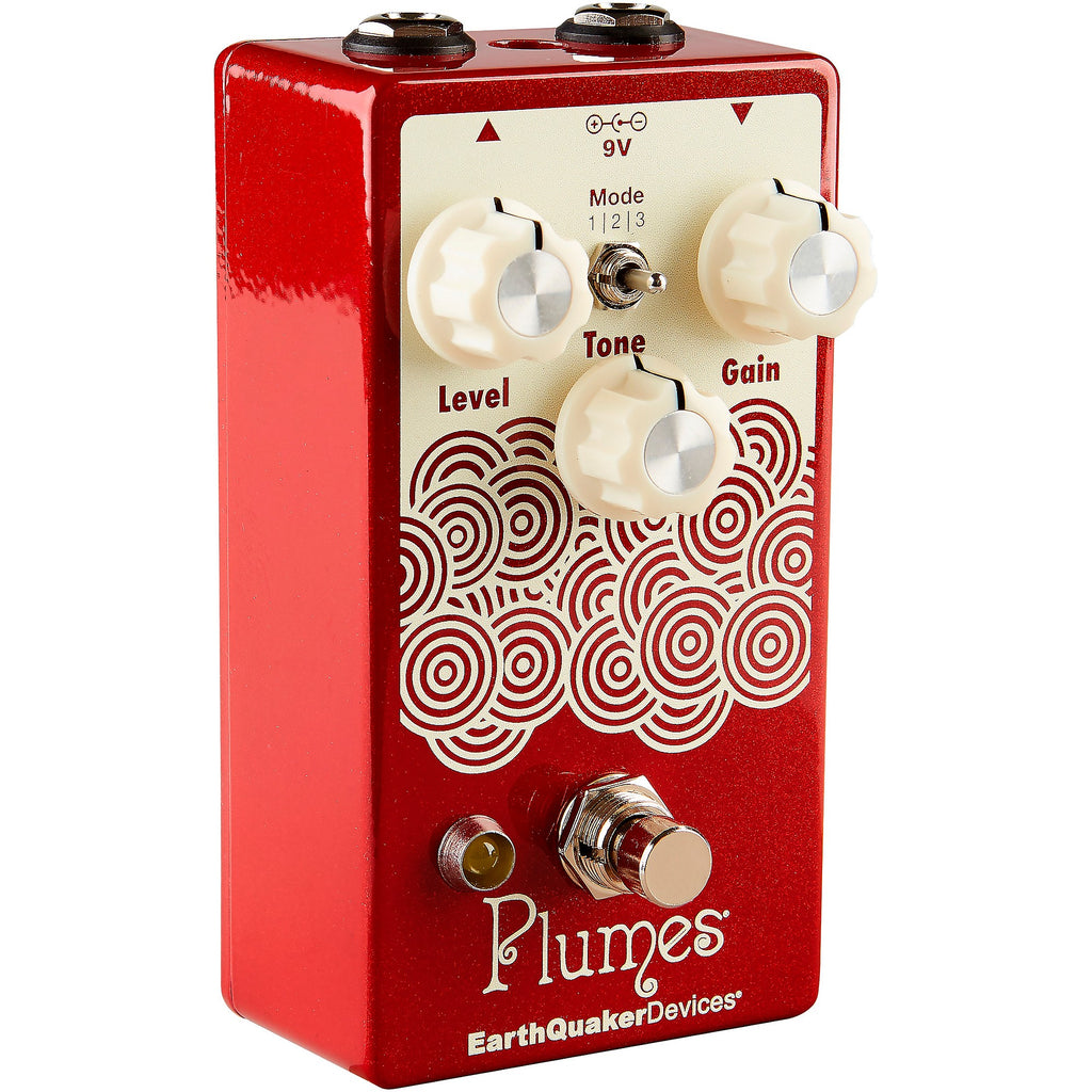 EarthQuaker Devices Plumes Small Signal Shredder Overdrive Effects Pedal Cherry Bomb