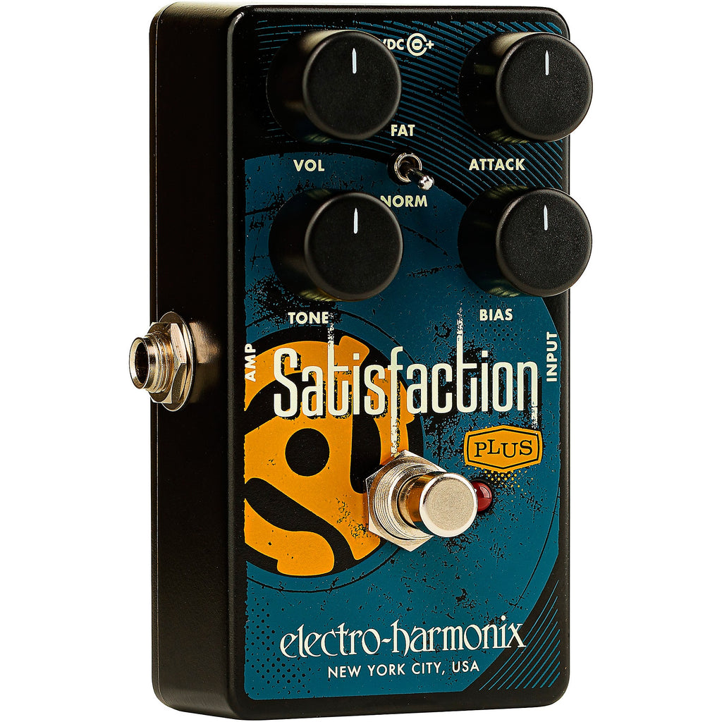 Electro-Harmonix Satisfaction Plus Fuzz Effects Pedal Black and Blue