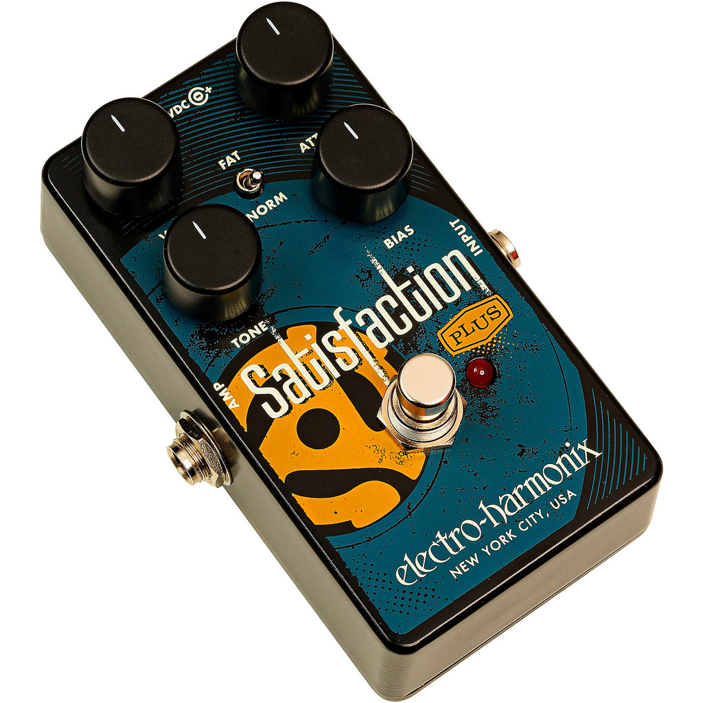 Electro-Harmonix Satisfaction Plus Fuzz Effects Pedal Black and Blue