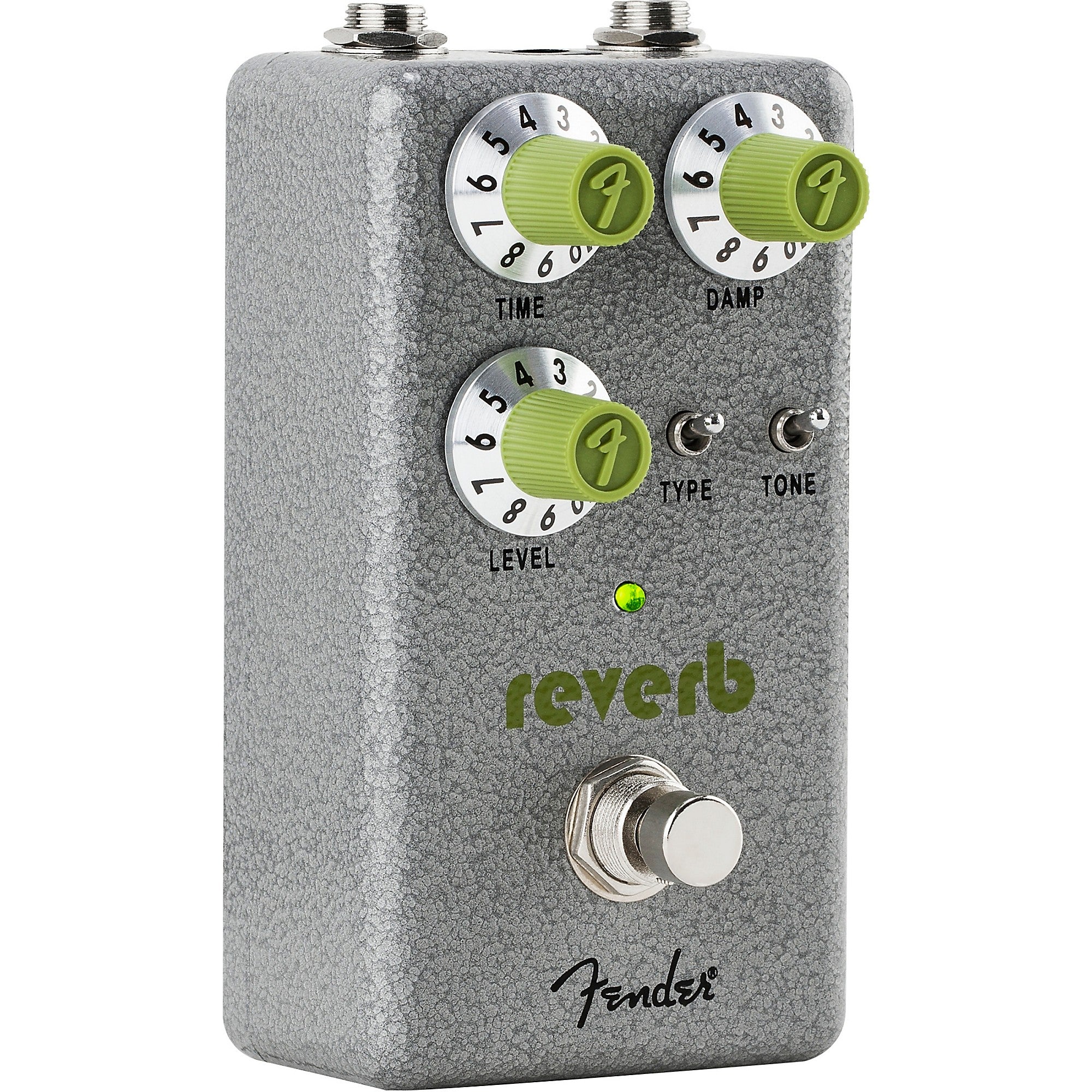 Fender Hammertone Reverb Effects Pedal Gray and Green