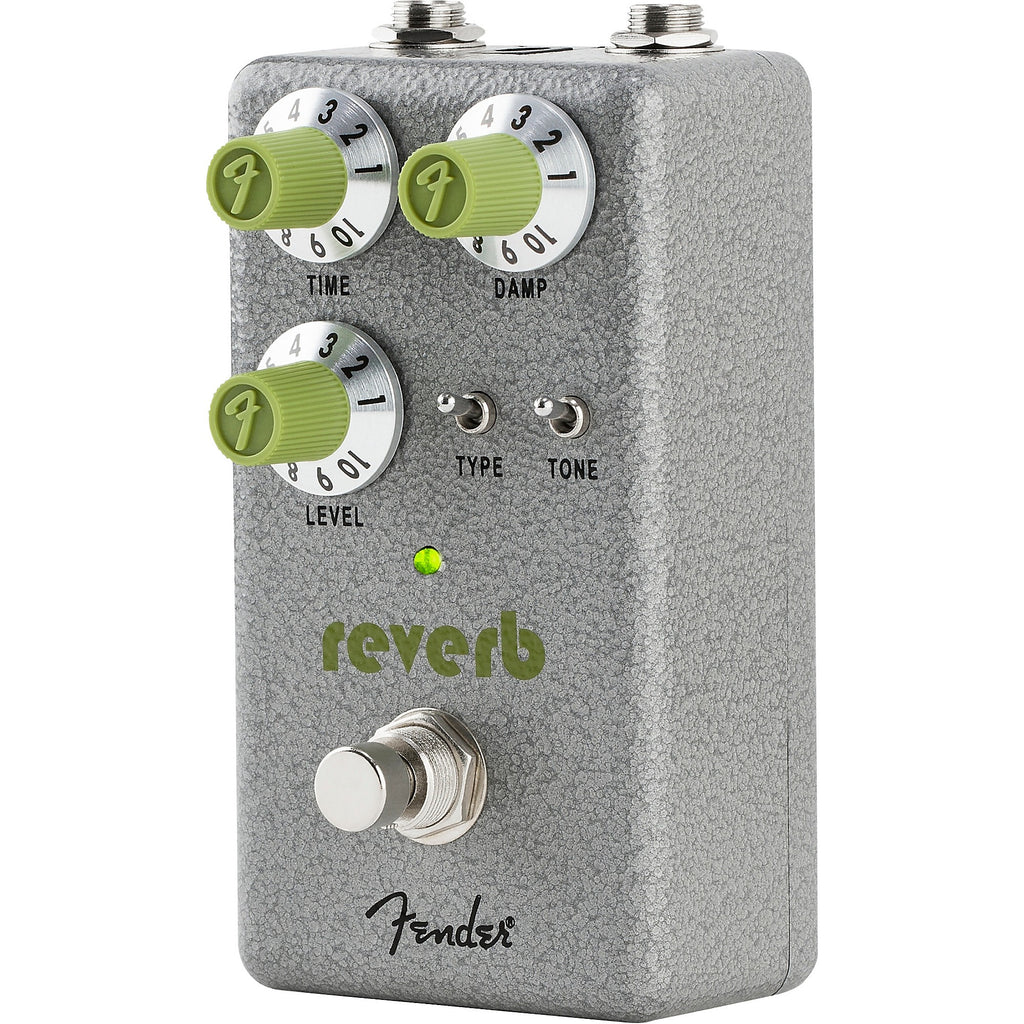 Fender Hammertone Reverb Effects Pedal Gray and Green