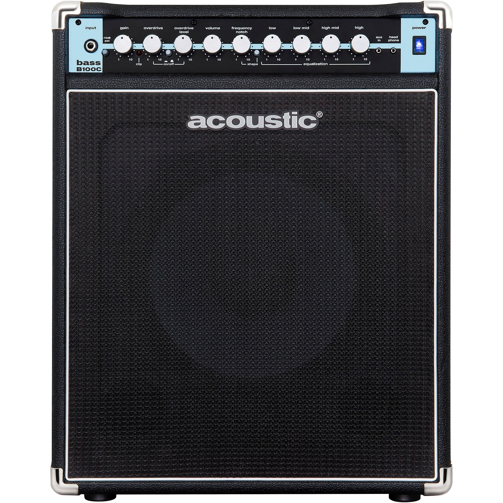 Acoustic B100C 1x12 100W Bass Combo With Tilt-Back Cab Black