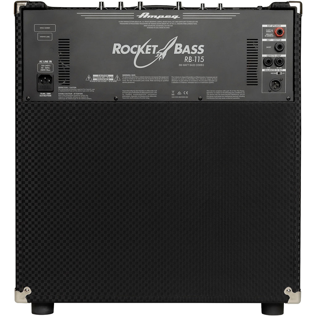 Ampeg Rocket Bass RB-115 1x15 200W Bass Combo Amp Black and Silver
