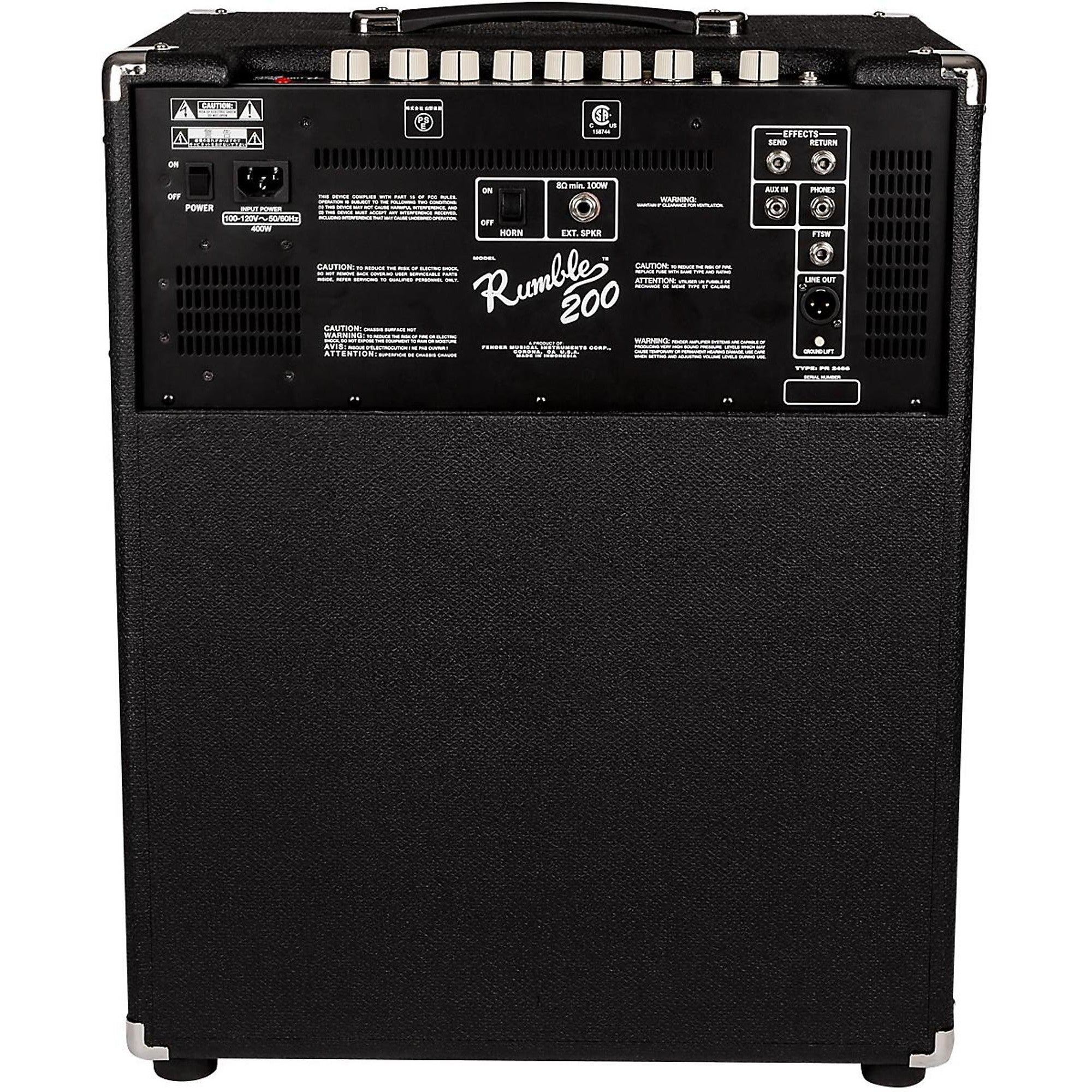 Fender Rumble 200 1x15 200W Bass Combo Amp