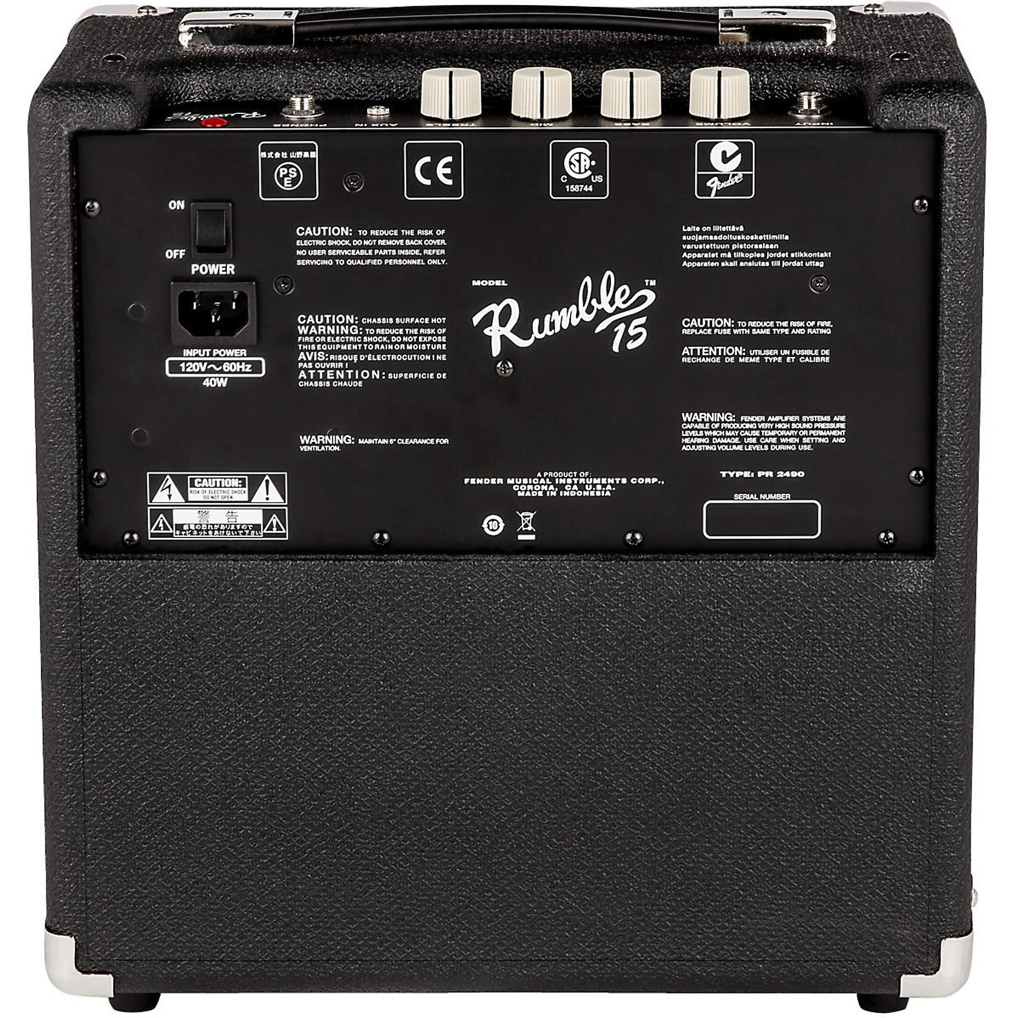 Fender Rumble 15 1x8 15W Bass Combo Amp