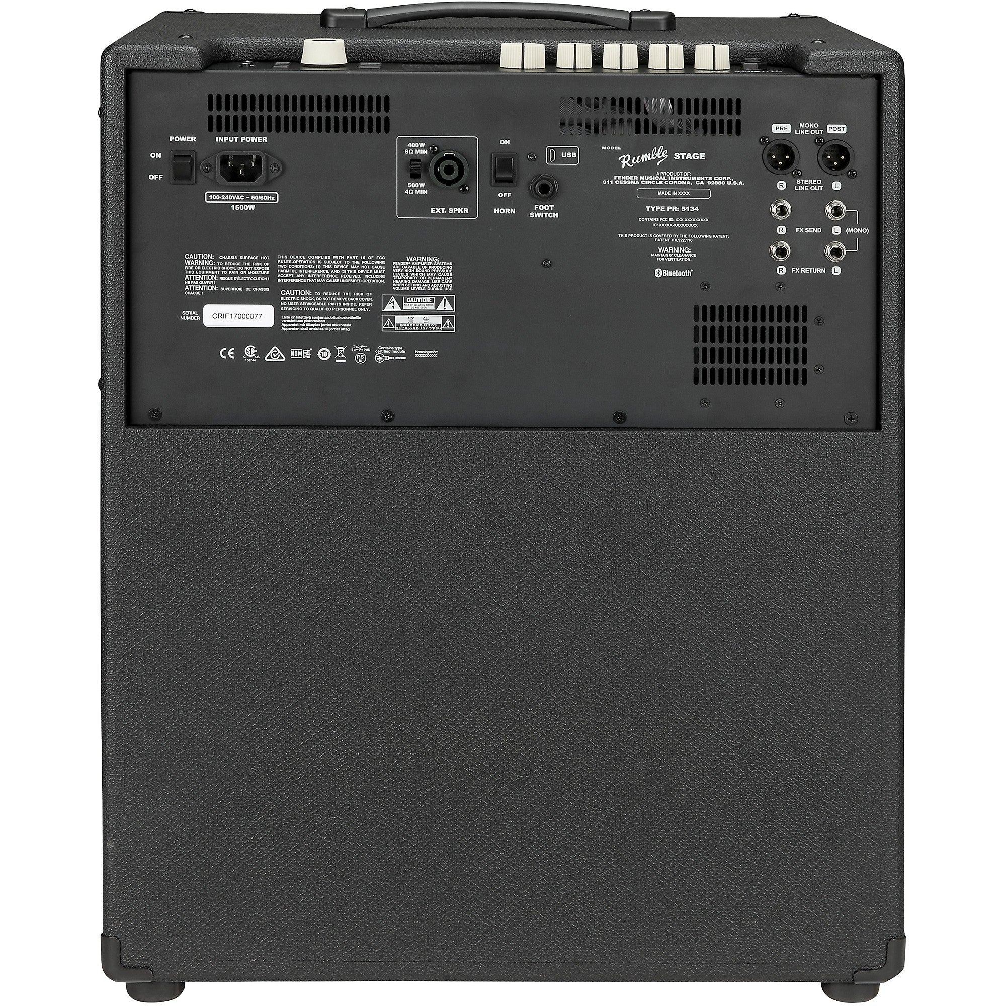 Fender Rumble Stage 800 800W 2x10 Bass Combo Amp Black