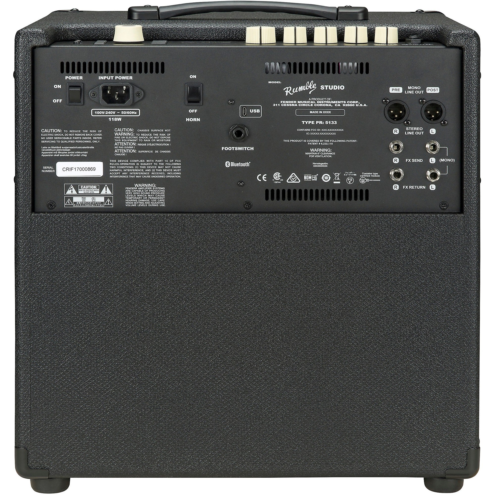 Fender Rumble Studio 40 40W 1x10 Bass Combo Amplifier Black