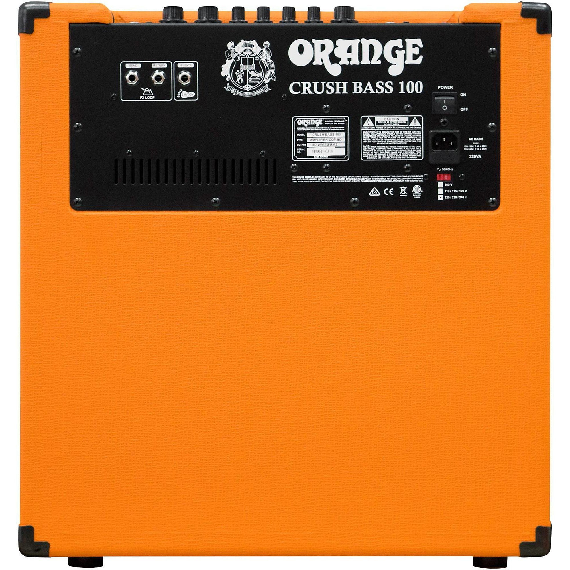 Orange Amplifiers Crush Bass 100 100W 1x15 Bass Combo Amplifier