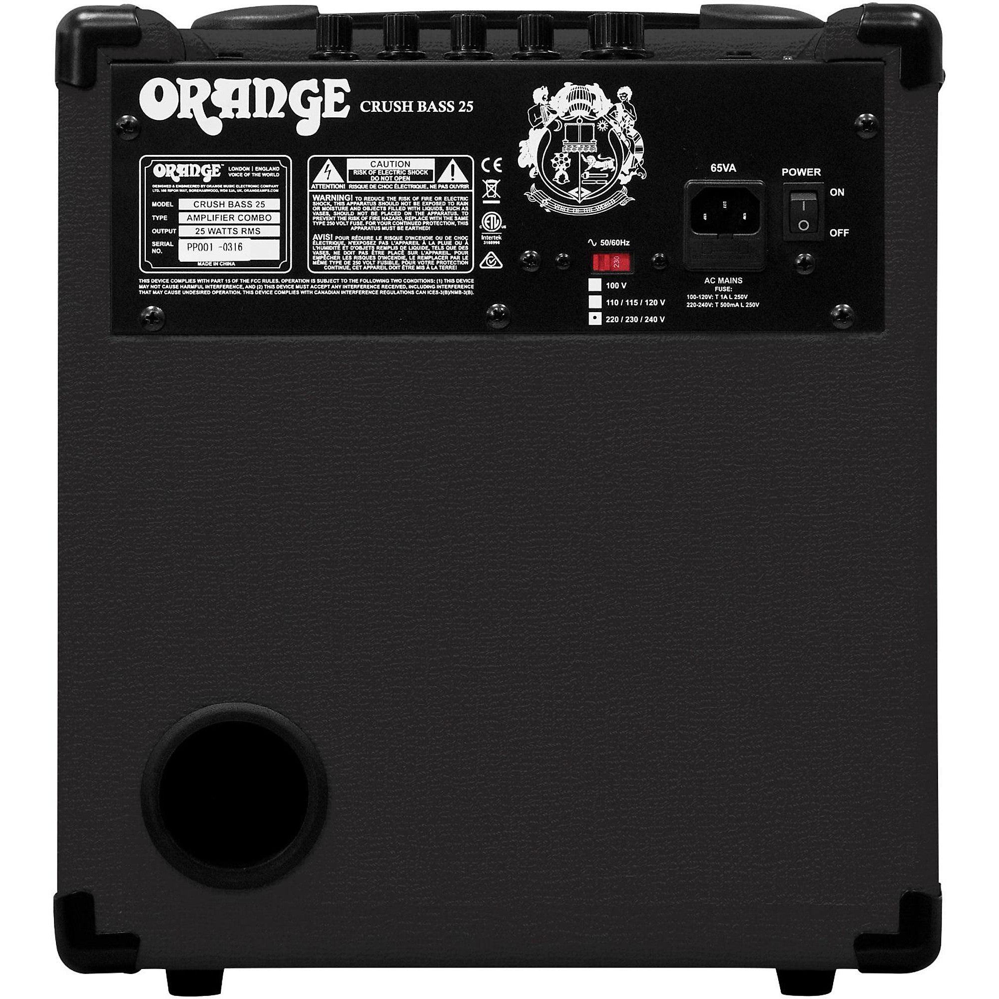 Orange Amplifiers Crush Bass 25 25W Bass Combo Amplifier