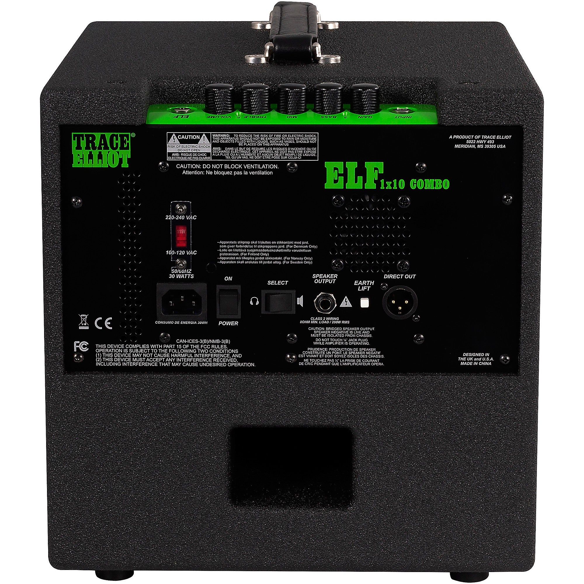 Trace Elliot ELF 200W 1x10 Bass Combo Amp Black