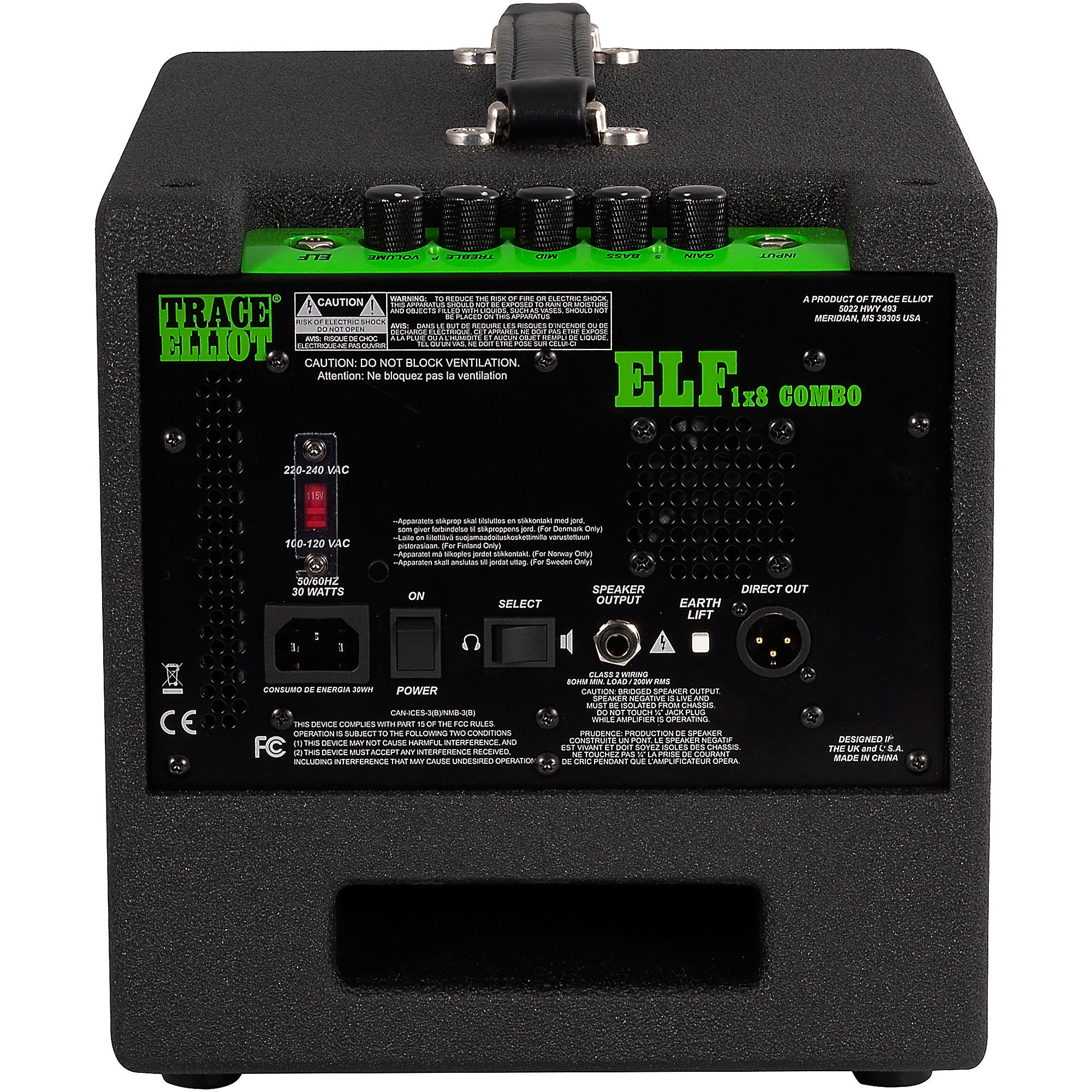 Trace Elliot ELF 200W 1x8 Bass Combo Amp Black