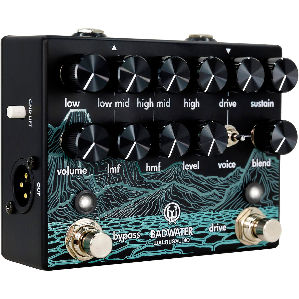 Walrus Audio Badwater Bass Pre-Amp D.I. Pedal Black