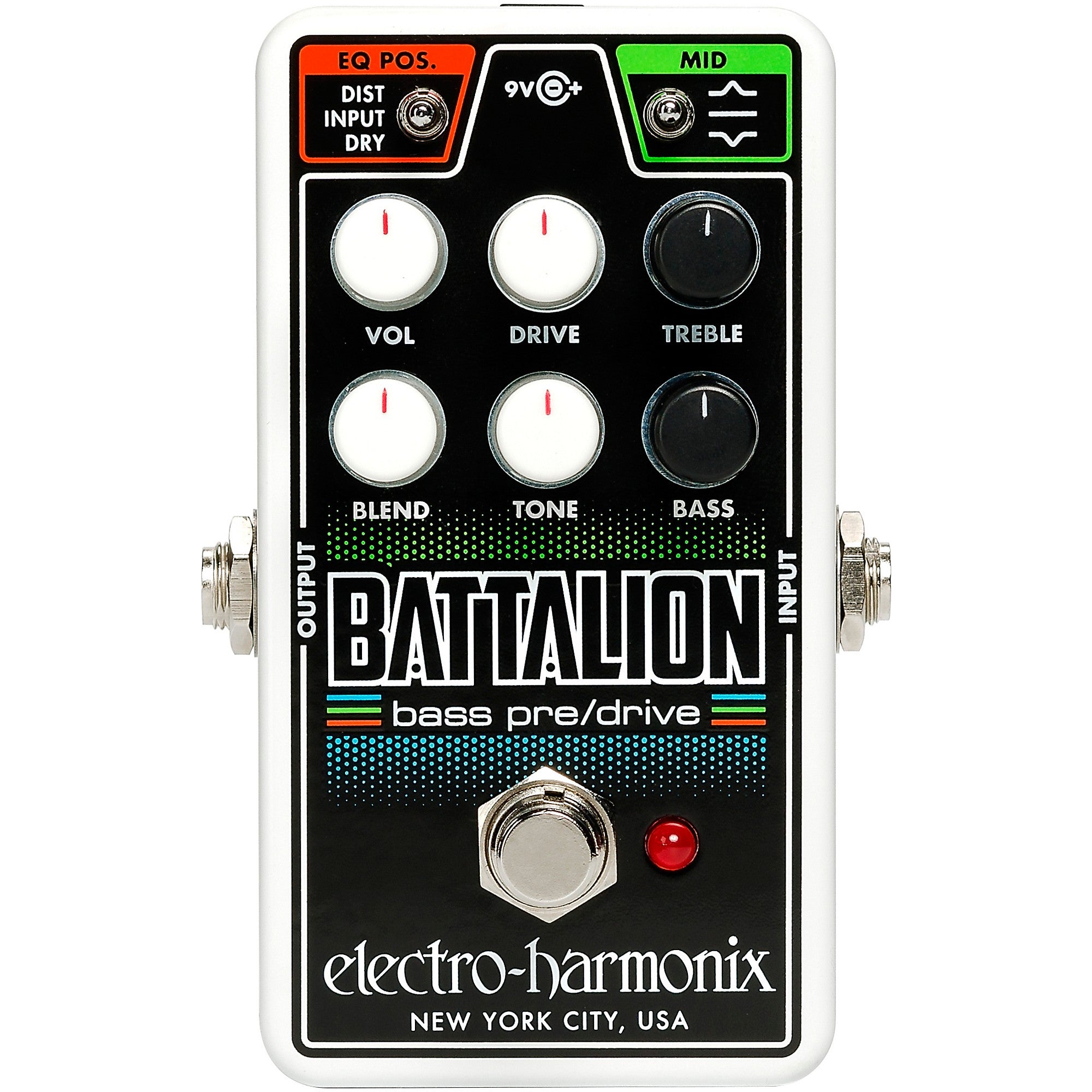 Electro-Harmonix Nano Battalion Bass Preamp & Overdrive Effects Pedal