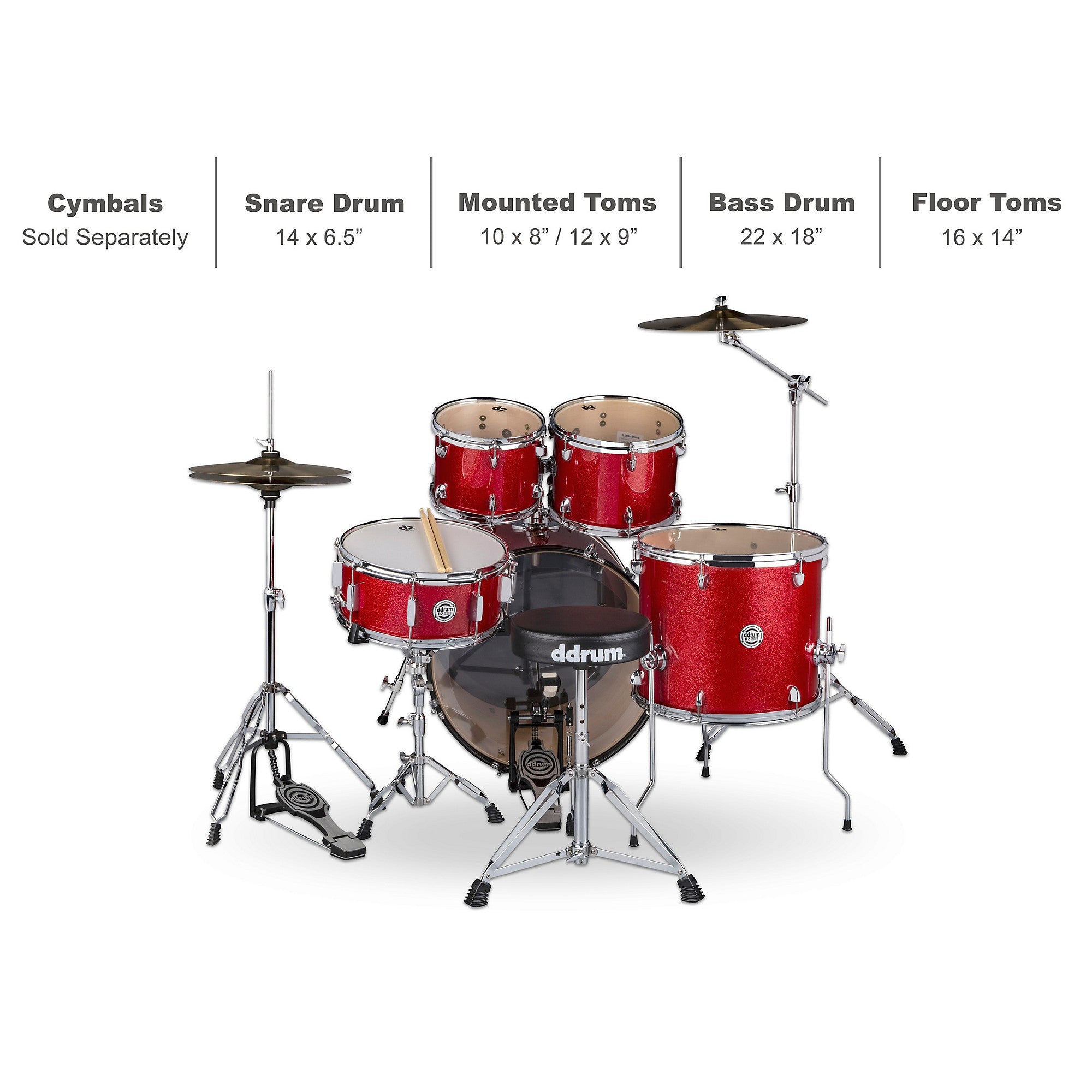 Ddrum D2 5-Piece Complete Drum Kit