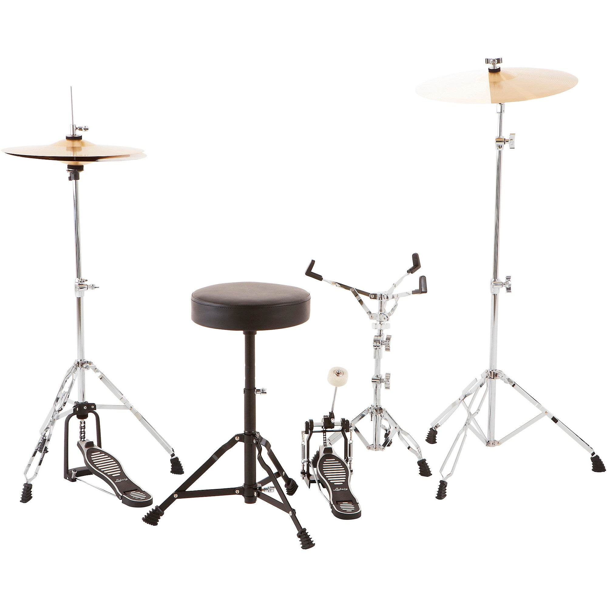 Ludwig BackBeat Complete 5-Piece Drum Set With Hardware and Cymbals