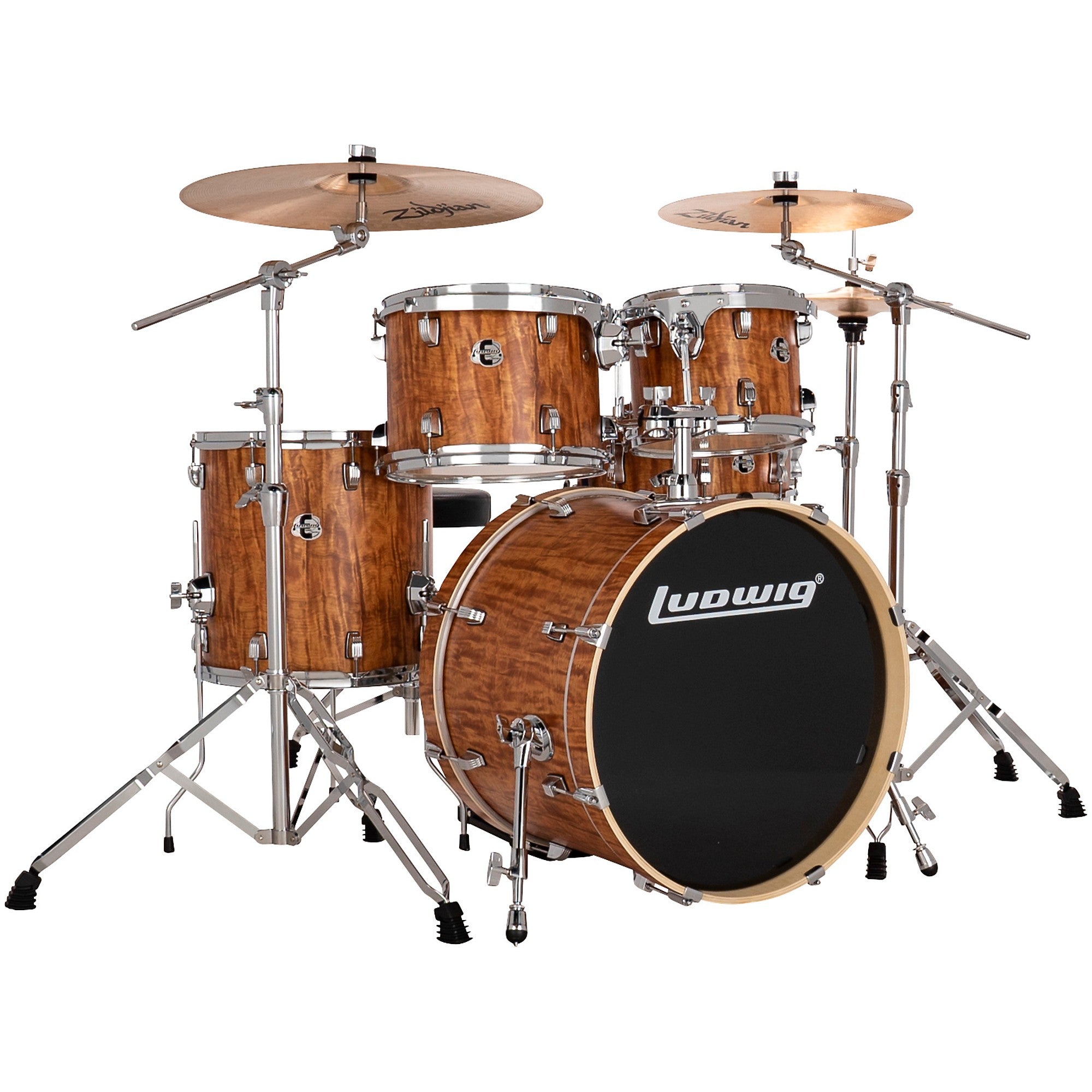 Ludwig Evolution 5-Piece Drum Set With 20-inch Bass Drum and Zildjian I Series Cymbals