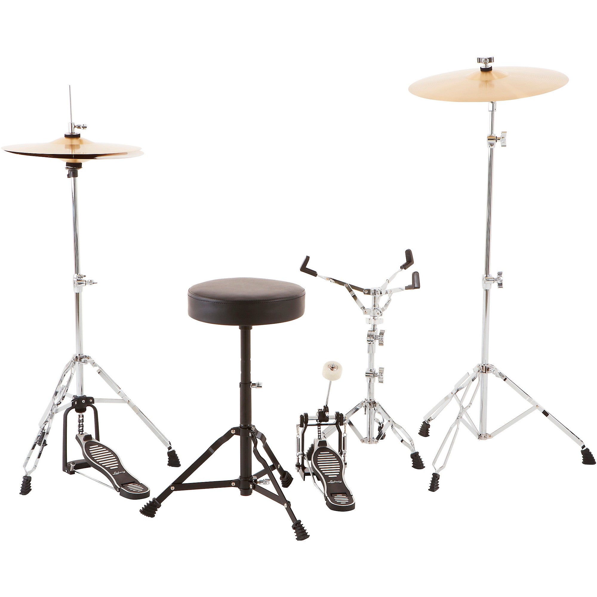 Ludwig BackBeat Complete 5-Piece Drum Set With Hardware and Cymbals
