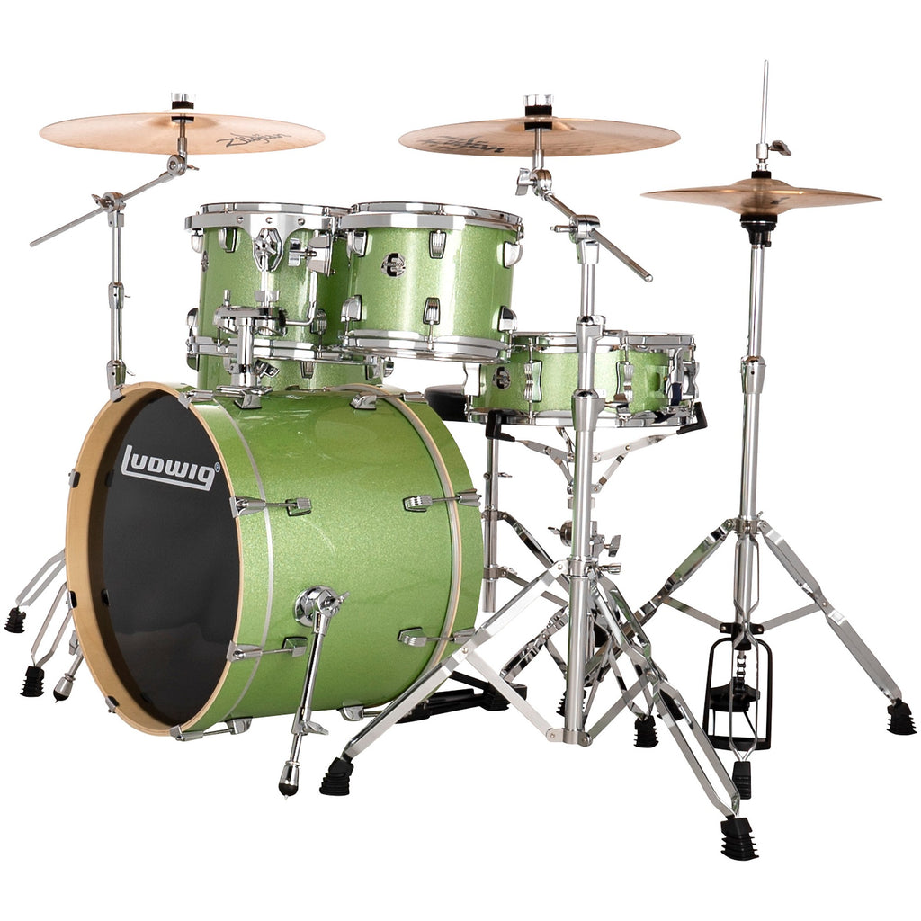 Ludwig Evolution 5-Piece Drum Set With 20-inch Bass Drum and Zildjian I Series Cymbals