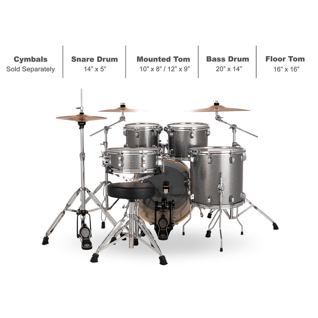 Ludwig Evolution 5-Piece Drum Set With 20-inch Bass Drum and Zildjian I Series Cymbals