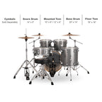 Ludwig Evolution 5-Piece Drum Set With 20-inch Bass Drum and Zildjian I Series Cymbals