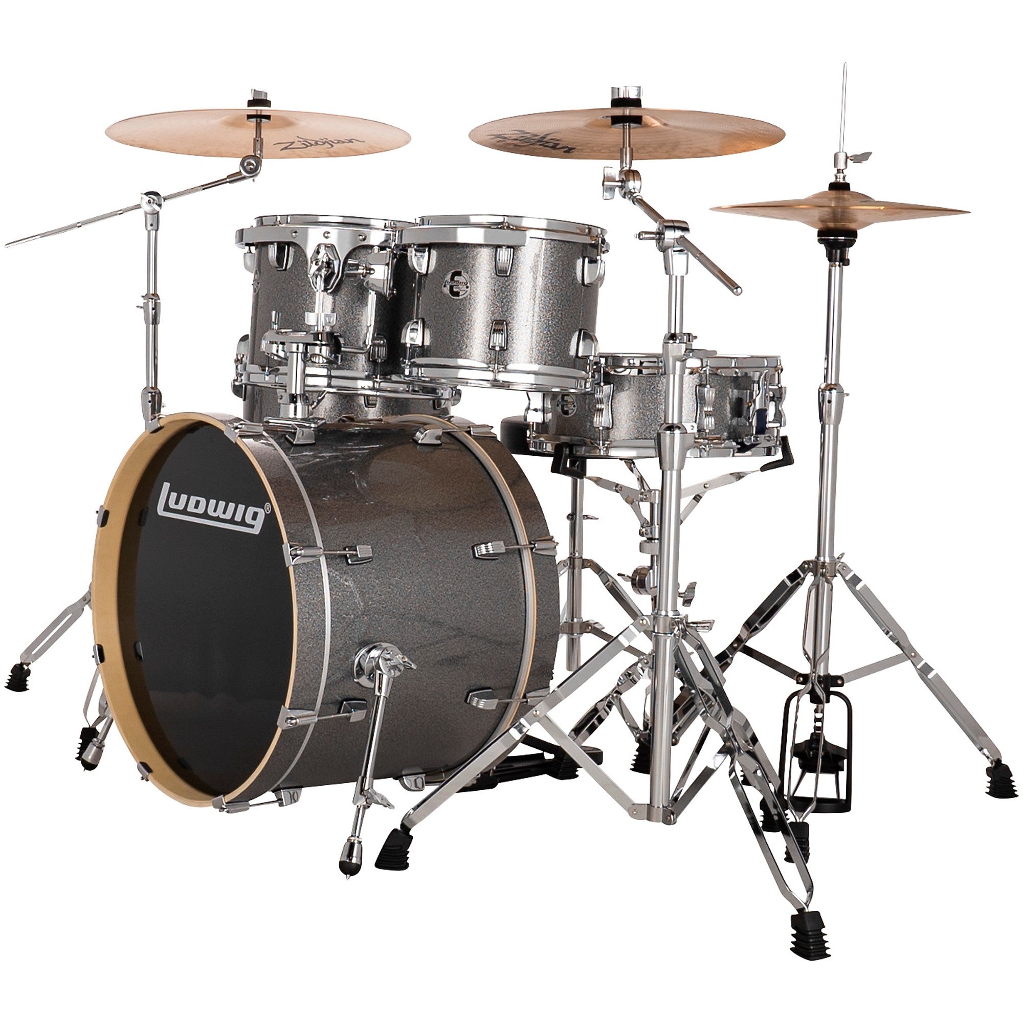 Ludwig Evolution 5-Piece Drum Set With 20-inch Bass Drum and Zildjian I Series Cymbals