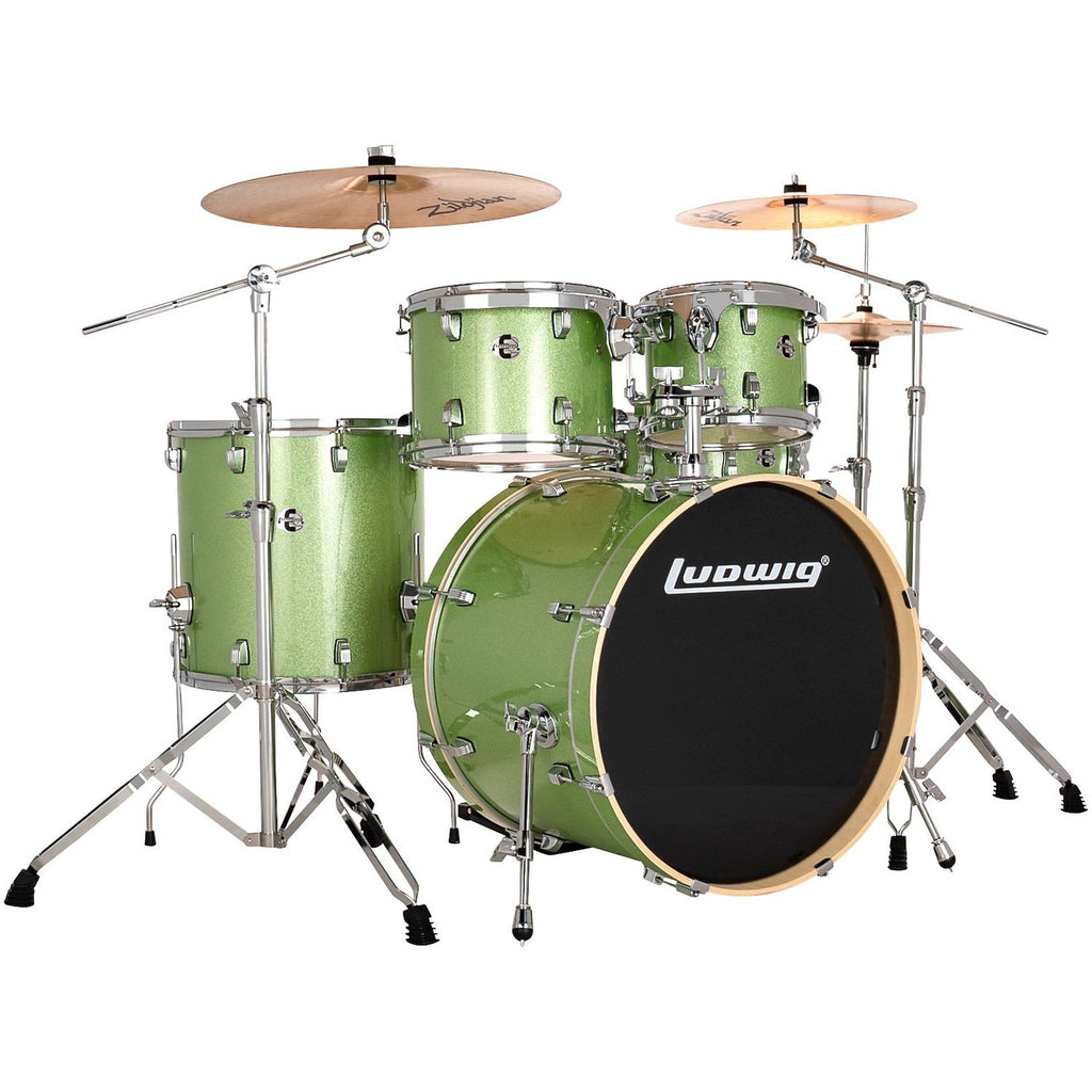Ludwig Evolution 5-Piece Drum Set With 22-inch Bass Drum and Zildjian I Series Cymbals