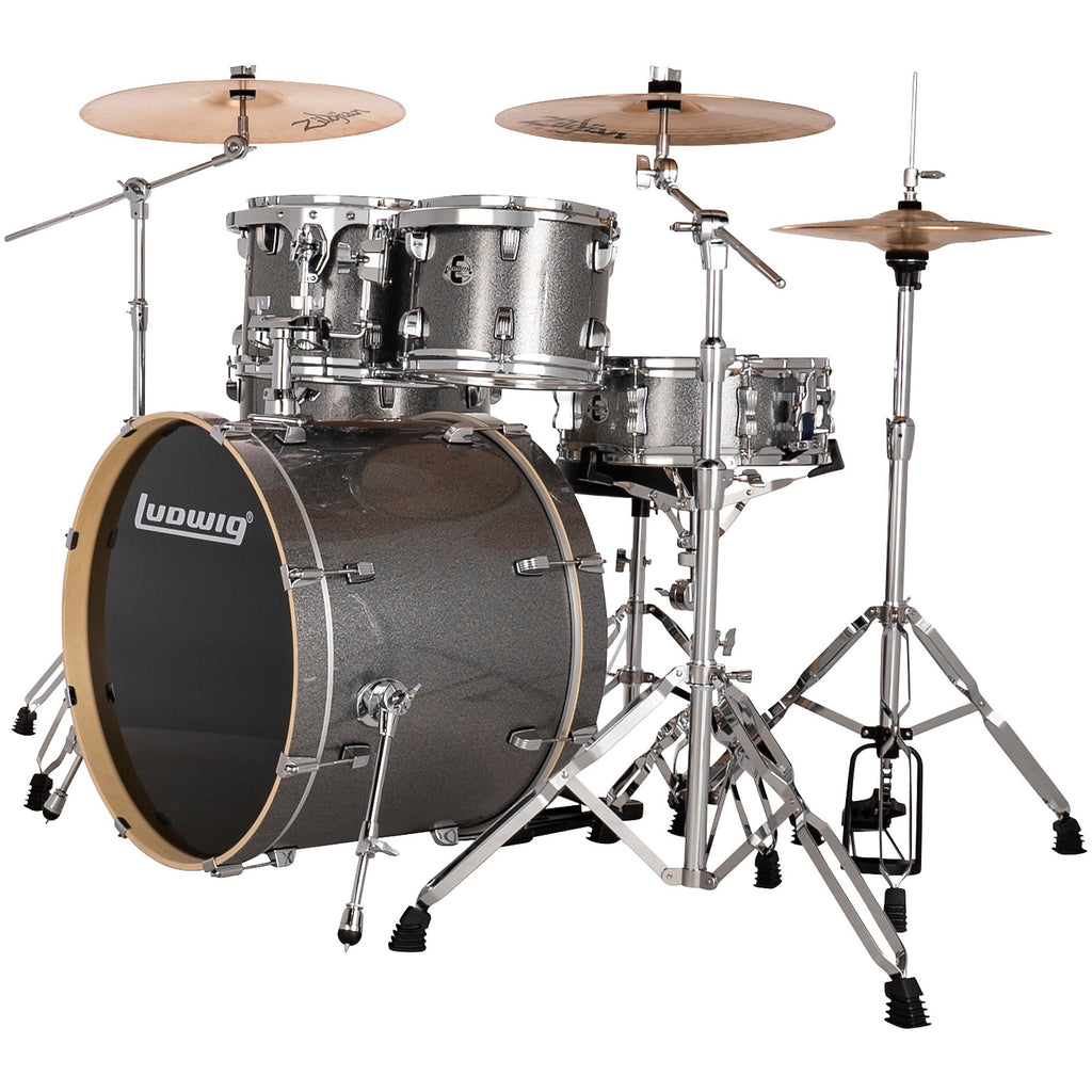 Ludwig Evolution 5-Piece Drum Set With 22-inch Bass Drum and Zildjian I Series Cymbals