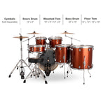 Ludwig Evolution 6-Piece Drum Set With 22-inch Bass Drum and Zildjian I Series Cymbals