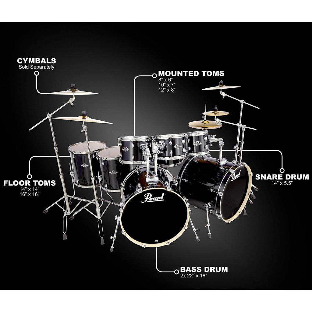 Pearl Export Double Bass 8-Piece Drum Set