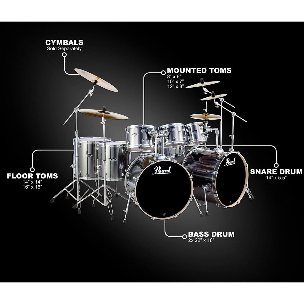 Pearl Export Double Bass 8-Piece Drum Set