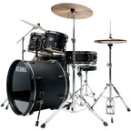 TAMA Imperialstar 5-Piece Complete Drum Set With 22-inch Bass Drum and MEINL HCS Cymbals Blacked Out Black