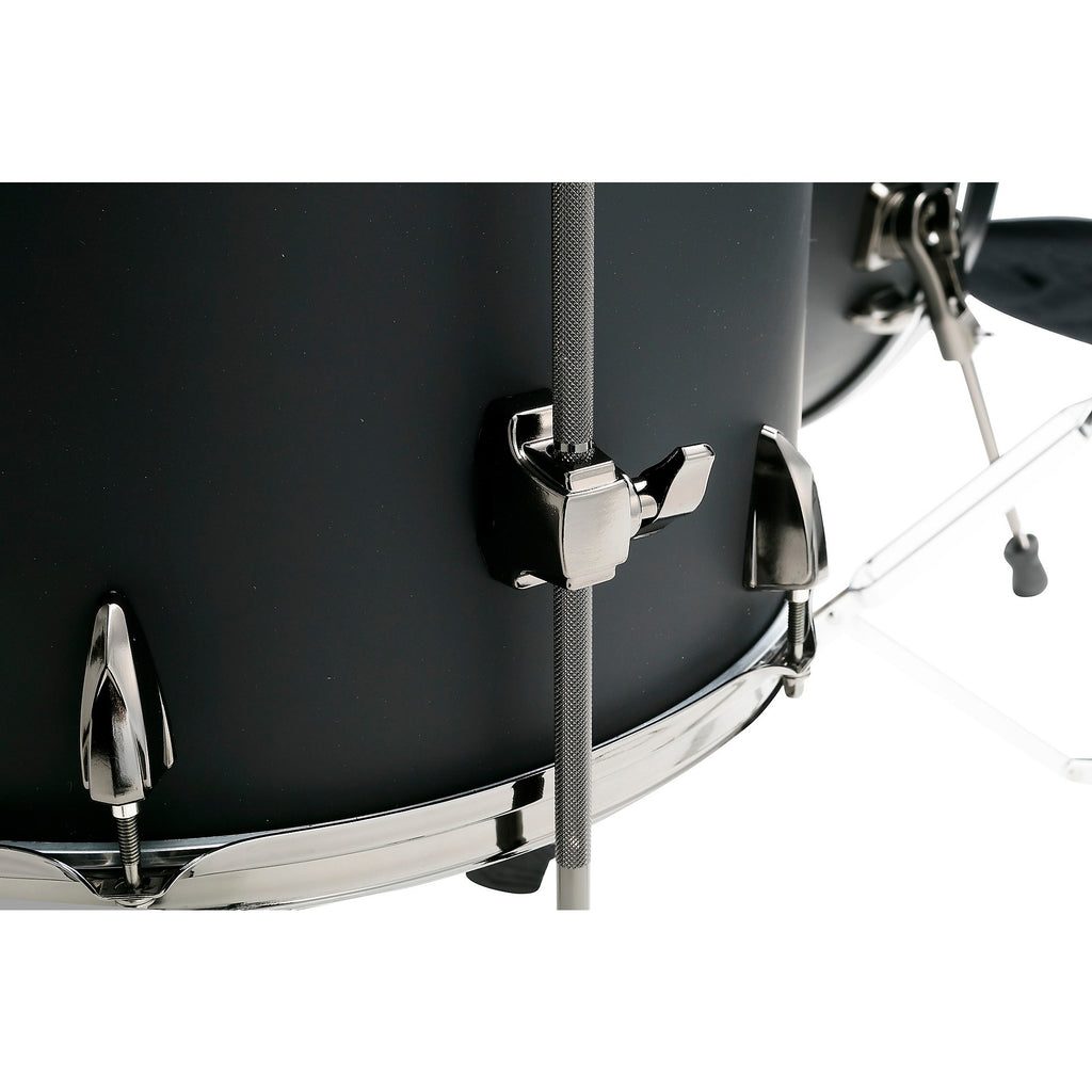 TAMA Imperialstar 5-Piece Complete Drum Set With 22-inch Bass Drum and MEINL HCS Cymbals Blacked Out Black
