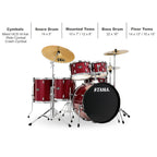 TAMA Imperialstar 6-Piece Complete Drum Set With MEINL HCS Cymbals and 22-inch Bass Drum