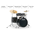 TAMA Imperialstar 5-Piece Complete Drum Set With 22-inch Bass Drum and MEINL HCS Cymbals